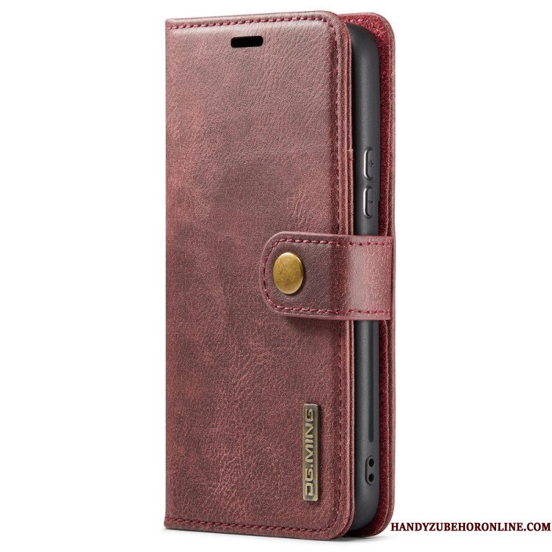 Hoesje Leren Hoesje voor Samsung Galaxy S22 5G Dg.ming Afneembaar