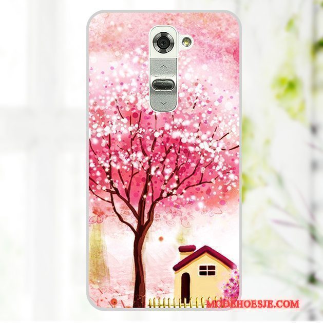 Hoesje Lg G2 Spotprent Telefoon Achterklep, Hoes Lg G2 Geschilderd Roze