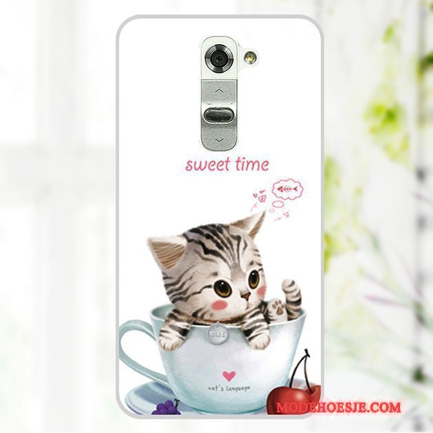 Hoesje Lg G2 Spotprent Telefoon Achterklep, Hoes Lg G2 Geschilderd Roze