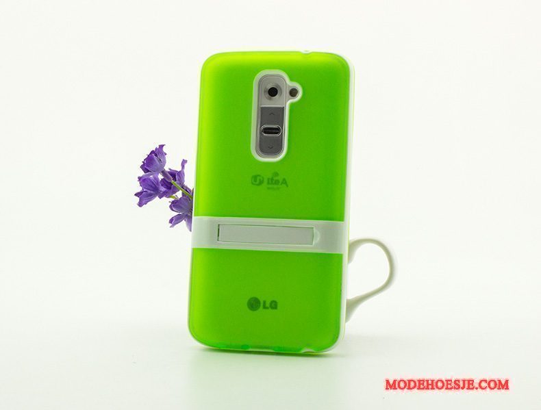 Hoesje Lg G2 Zacht Blauwtelefoon, Hoes Lg G2 Bescherming Lichte En Dun Schrobben