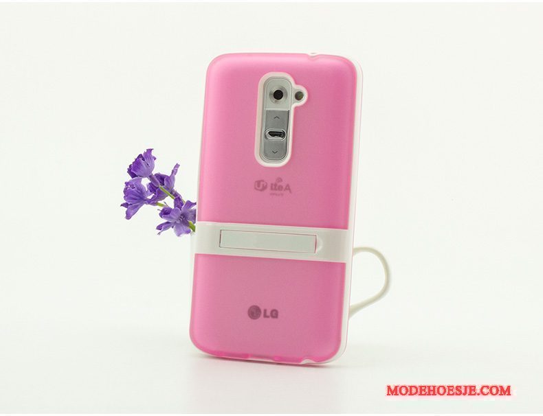 Hoesje Lg G2 Zacht Blauwtelefoon, Hoes Lg G2 Bescherming Lichte En Dun Schrobben