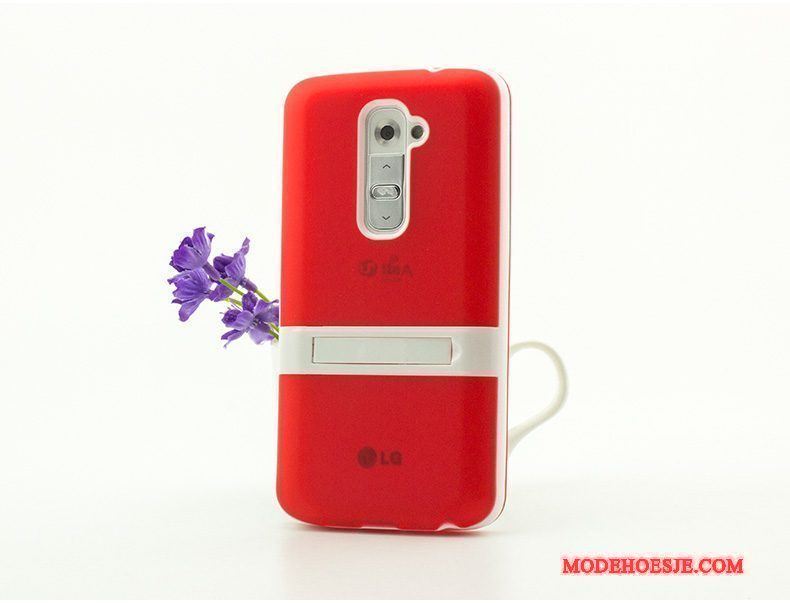 Hoesje Lg G2 Zacht Blauwtelefoon, Hoes Lg G2 Bescherming Lichte En Dun Schrobben