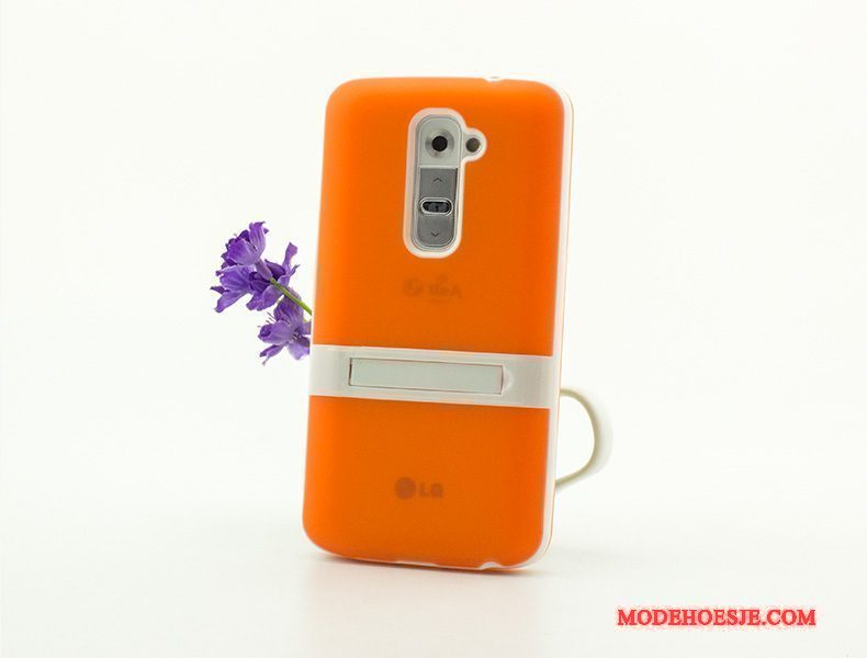 Hoesje Lg G2 Zacht Blauwtelefoon, Hoes Lg G2 Bescherming Lichte En Dun Schrobben