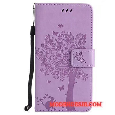 Hoesje Lg G3 Bescherming Purper 3d, Hoes Lg G3 Folio Anti-falltelefoon