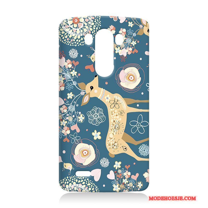 Hoesje Lg G3 Bescherming Telefoon Anti-fall, Hoes Lg G3 Zacht Hard Blauw