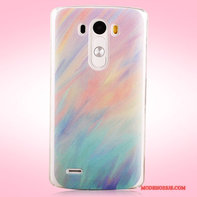 Hoesje Lg G3 Geschilderd Schrobben Hard, Hoes Lg G3 Bescherming Licht Purper