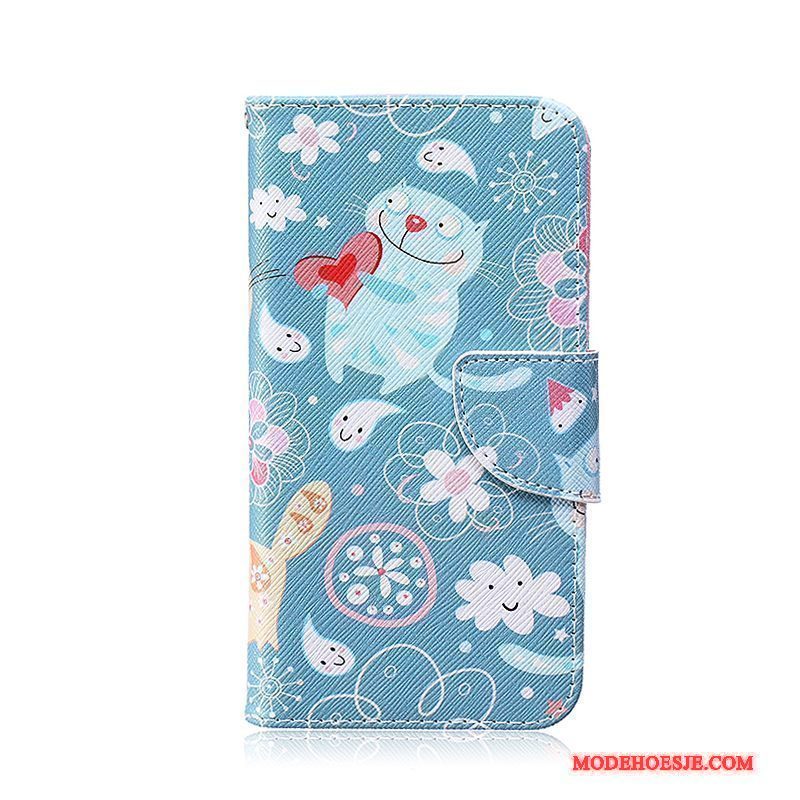 Hoesje Lg G3 Leer Telefoon Blauw, Hoes Lg G3 Geschilderd