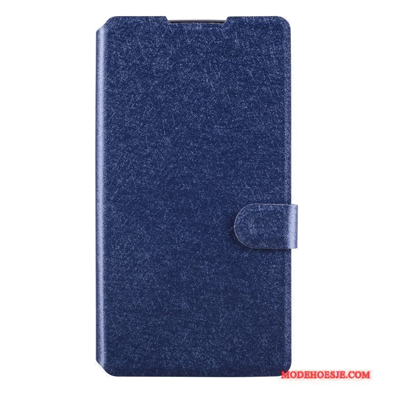 Hoesje Lg G4 Leer Purper Diepe Kleur, Hoes Lg G4 Folio Telefoon