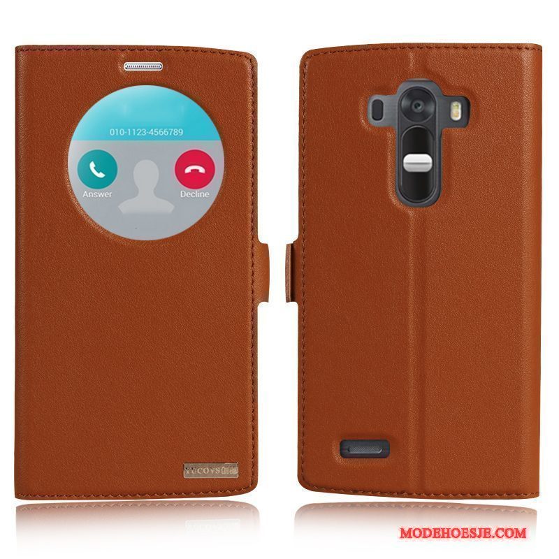 Hoesje Lg G4 Leer Wittelefoon, Hoes Lg G4 Bescherming