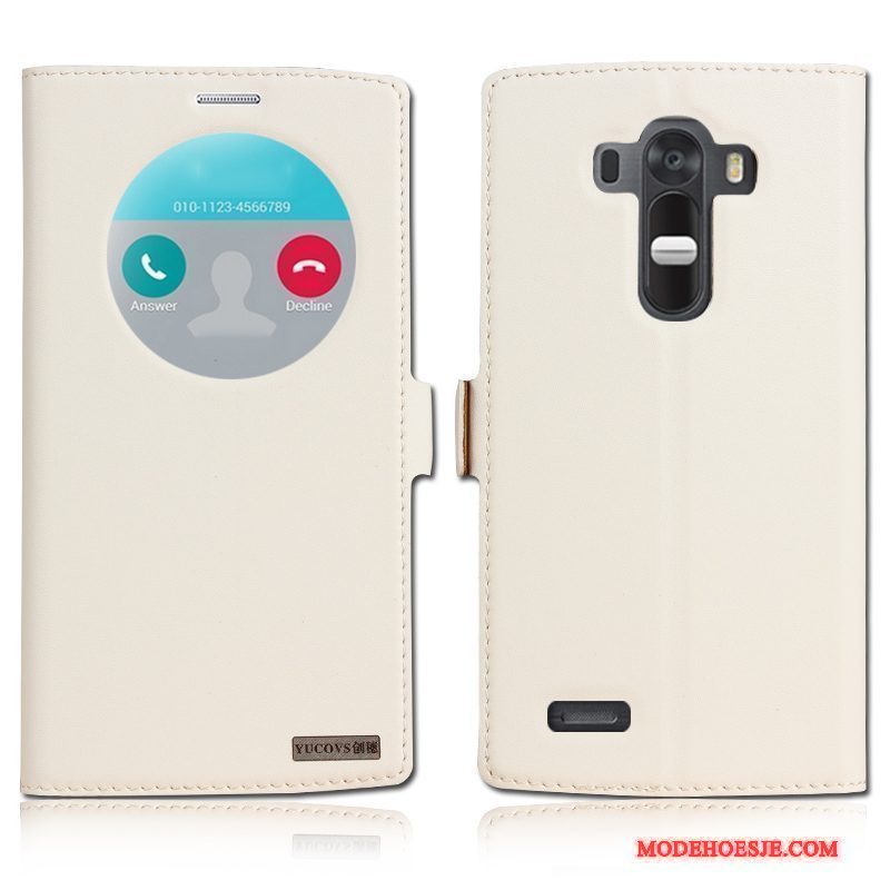 Hoesje Lg G4 Leer Wittelefoon, Hoes Lg G4 Bescherming