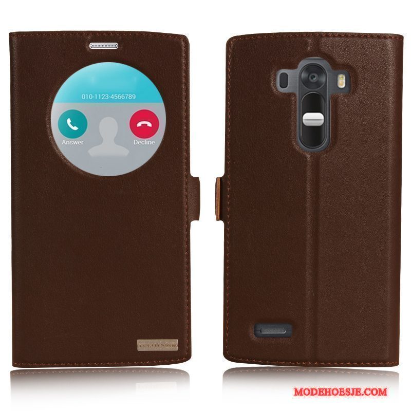 Hoesje Lg G4 Leer Wittelefoon, Hoes Lg G4 Bescherming