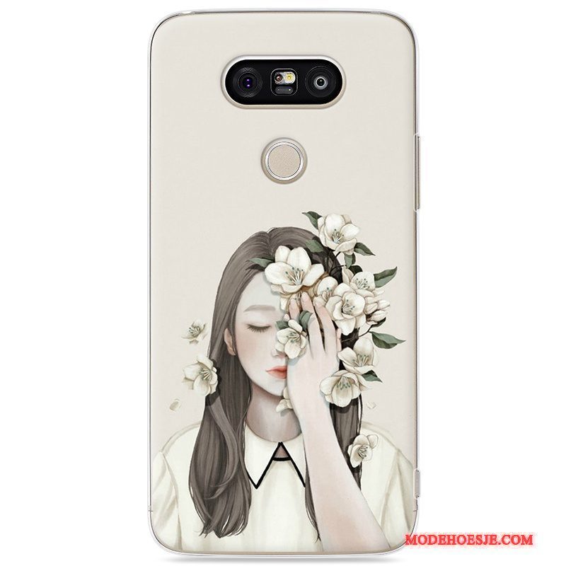 Hoesje Lg G5 Geschilderd Telefoon Hard, Hoes Lg G5 Bescherming Lichtblauw Kunst