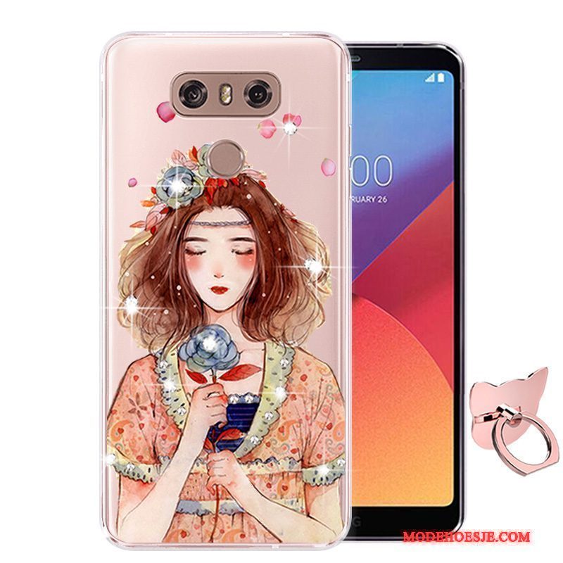 Hoesje Lg G6 Bescherming Telefoon Roze, Hoes Lg G6 Spotprent Anti-fall