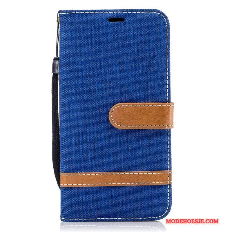 Hoesje Lg G6 Folio Denim Grijs, Hoes Lg G6 Leer