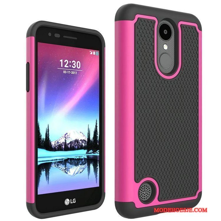 Hoesje Lg K4 2017 Bescherming Purpertelefoon, Hoes Lg K4 2017 Patroon Anti-fall