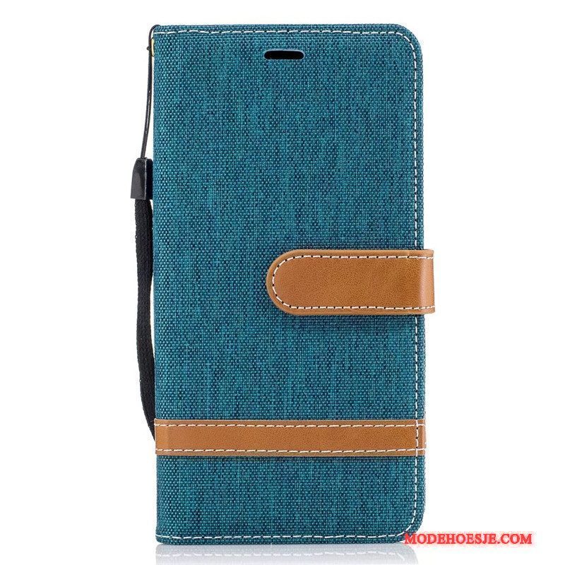 Hoesje Lg K8 2017 Bescherming Denim Rood, Hoes Lg K8 2017 Portemonnee