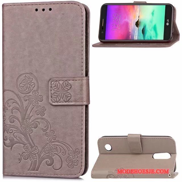 Hoesje Lg K8 2017 Bescherming Telefoon Eenvoudige, Hoes Lg K8 2017 Folio Hanger Anti-fall