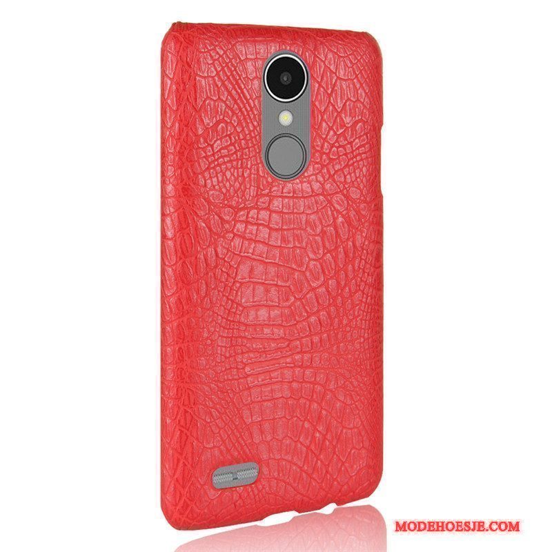 Hoesje Lg K8 2017 Scheppend Trend Europa, Hoes Lg K8 2017 Bescherming Rood Krokodillenleer