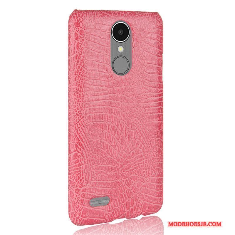 Hoesje Lg K8 2017 Scheppend Trend Europa, Hoes Lg K8 2017 Bescherming Rood Krokodillenleer