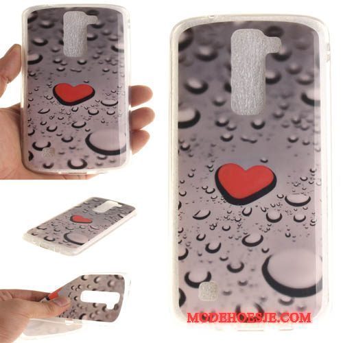 Hoesje Lg K8 Siliconen Anti-fall Purper, Hoes Lg K8 Zacht Hanger