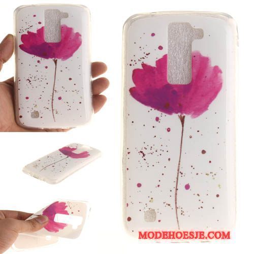 Hoesje Lg K8 Siliconen Anti-fall Purper, Hoes Lg K8 Zacht Hanger