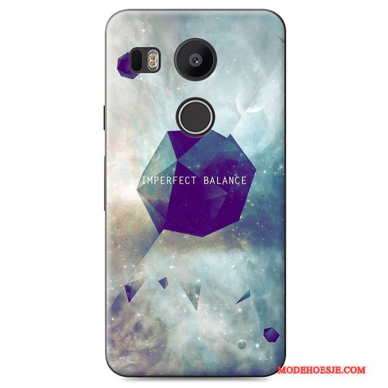 Hoesje Lg Nexus 5x Geschilderd Anti-falltelefoon, Hoes Lg Nexus 5x Hard Blauw