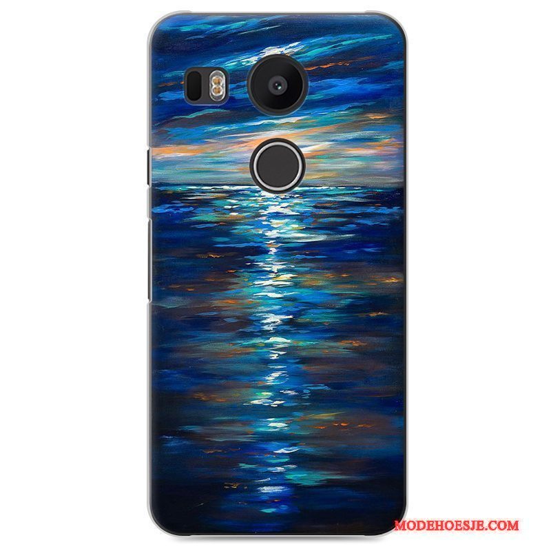 Hoesje Lg Nexus 5x Geschilderd Hardtelefoon, Hoes Lg Nexus 5x Spotprent Mooie Blauw