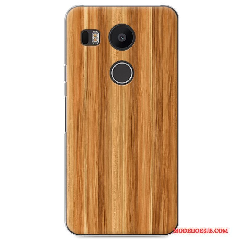 Hoesje Lg Nexus 5x Houtnerf Telefoon Trend, Hoes Lg Nexus 5x Doorzichtig Hard