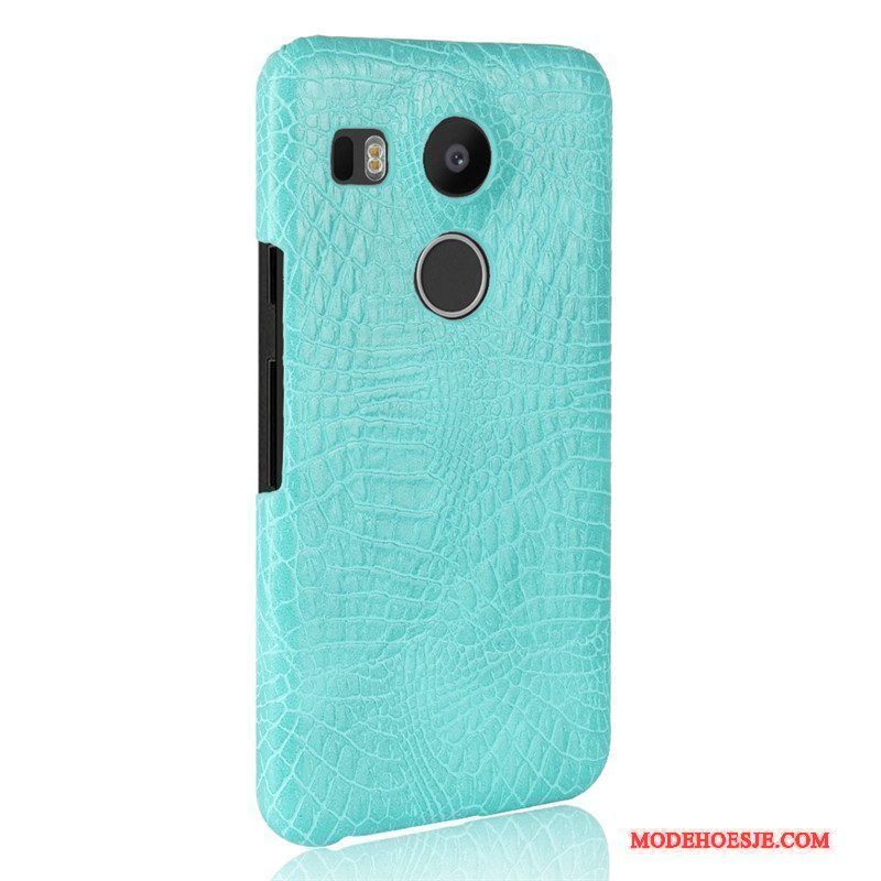 Hoesje Lg Nexus 5x Leer Bedrijf Anti-fall, Hoes Lg Nexus 5x Bescherming Patroon Krokodillenleer