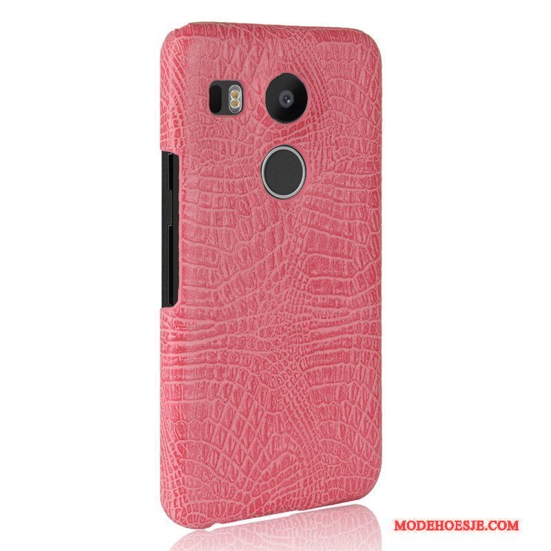 Hoesje Lg Nexus 5x Leer Bedrijf Anti-fall, Hoes Lg Nexus 5x Bescherming Patroon Krokodillenleer