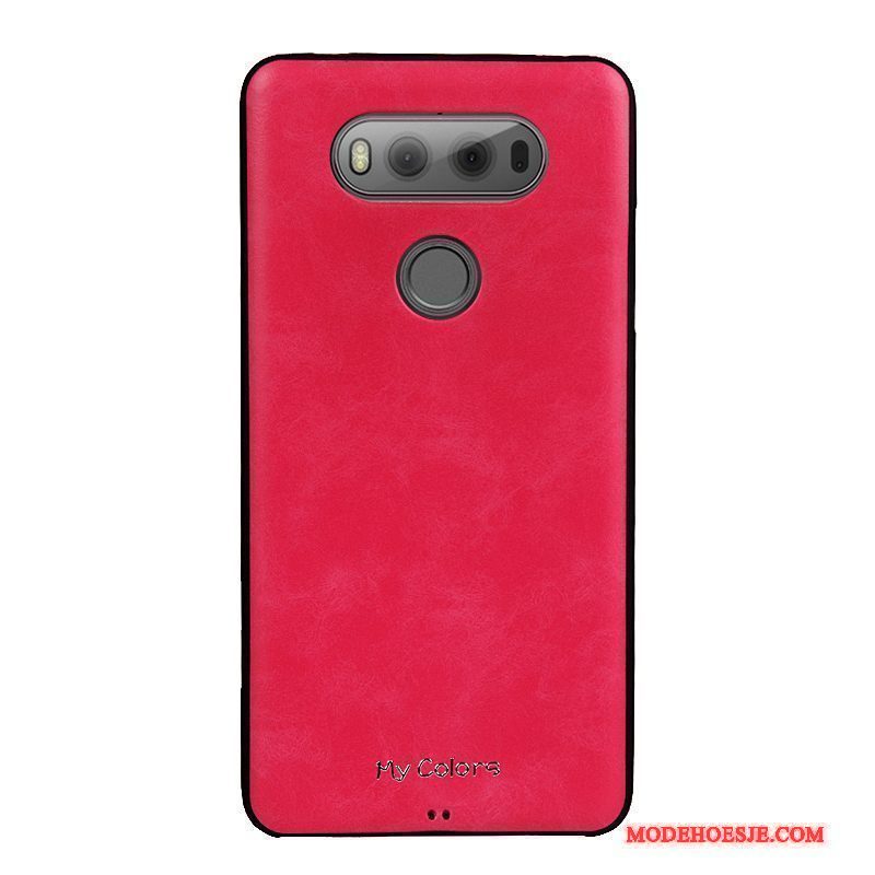 Hoesje Lg V20 Bescherming Bedrijftelefoon, Hoes Lg V20 Zacht Rood