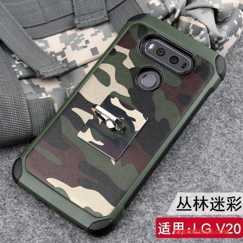 Hoesje Lg V20 Bescherming Blauwtelefoon, Hoes Lg V20 Zacht Trend Camouflage
