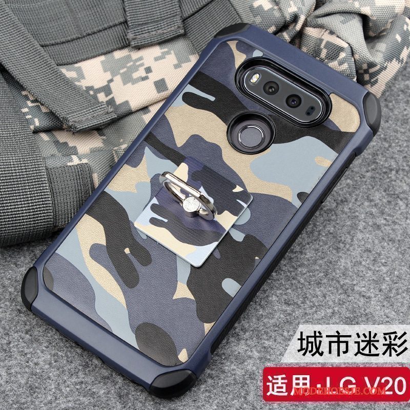 Hoesje Lg V20 Bescherming Blauwtelefoon, Hoes Lg V20 Zacht Trend Camouflage