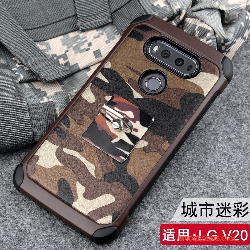 Hoesje Lg V20 Bescherming Blauwtelefoon, Hoes Lg V20 Zacht Trend Camouflage