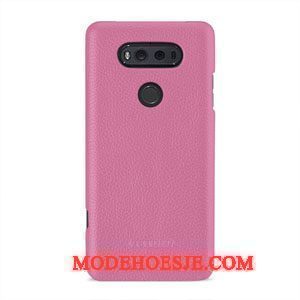 Hoesje Lg V20 Leer Antislip Groen, Hoes Lg V20 Bescherming Anti-falltelefoon