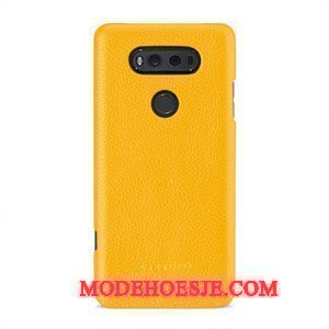 Hoesje Lg V20 Leer Antislip Groen, Hoes Lg V20 Bescherming Anti-falltelefoon