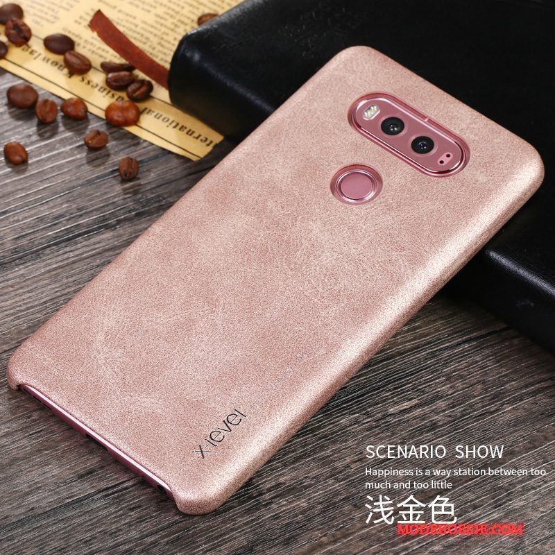 Hoesje Lg V20 Leer Trend Bedrijf, Hoes Lg V20 Vintage Dun Anti-fall