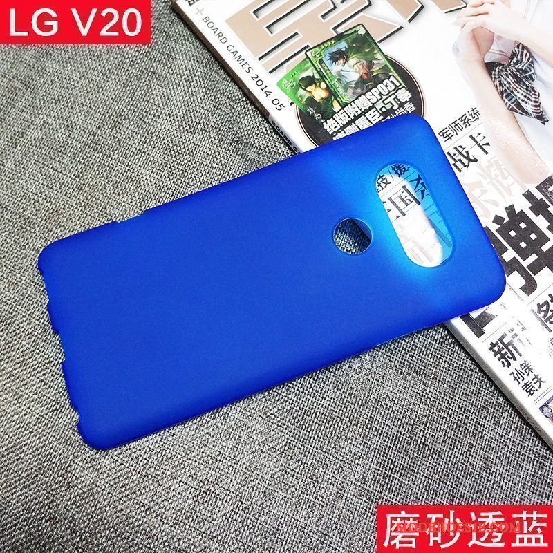 Hoesje Lg V20 Siliconen Anti-falltelefoon, Hoes Lg V20 Zacht Blauw Schrobben