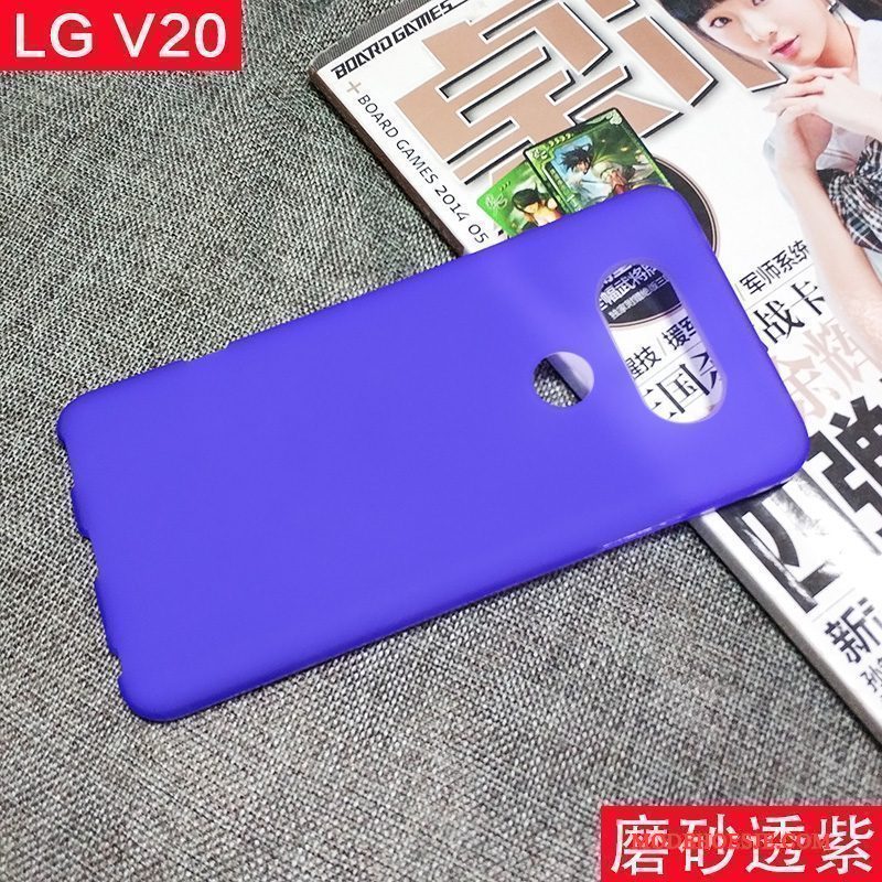 Hoesje Lg V20 Siliconen Anti-falltelefoon, Hoes Lg V20 Zacht Blauw Schrobben