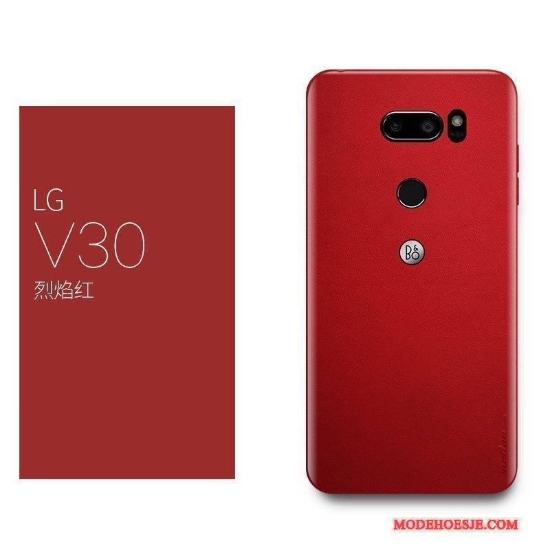 Hoesje Lg V30 Bescherming Telefoon Dun, Hoes Lg V30 Luxe Rood