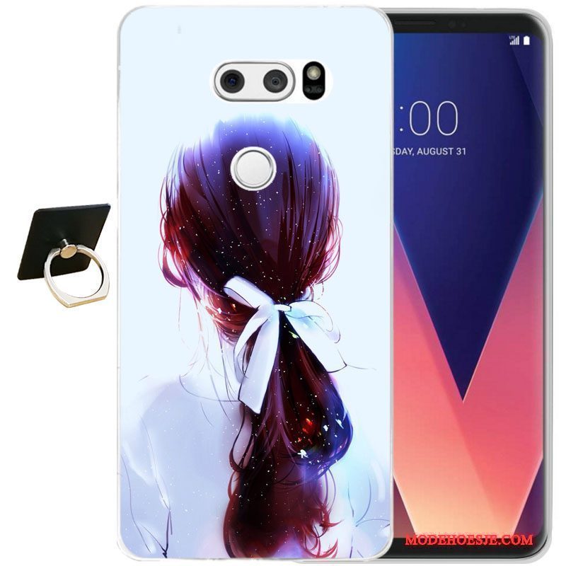 Hoesje Lg V30 Bescherming Zwarttelefoon, Hoes Lg V30 Zakken