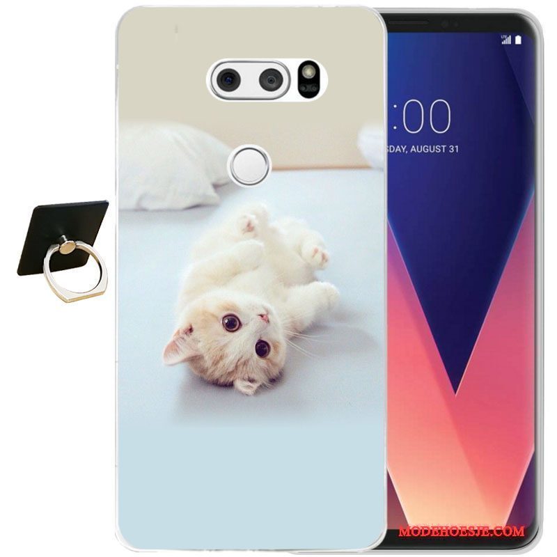 Hoesje Lg V30 Bescherming Zwarttelefoon, Hoes Lg V30 Zakken