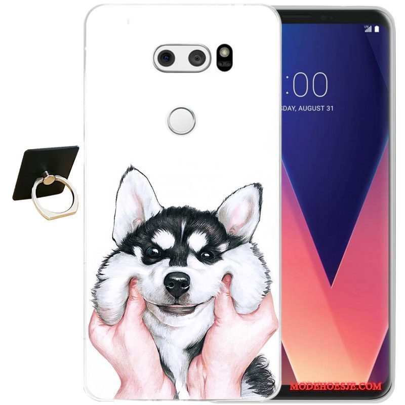 Hoesje Lg V30 Bescherming Zwarttelefoon, Hoes Lg V30 Zakken