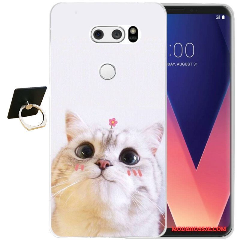 Hoesje Lg V30 Bescherming Zwarttelefoon, Hoes Lg V30 Zakken