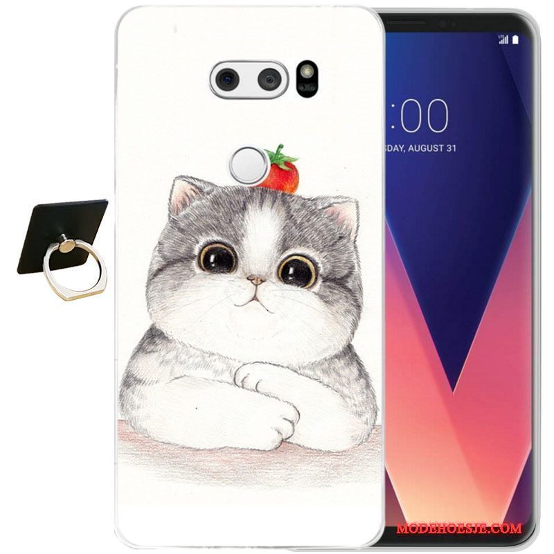 Hoesje Lg V30 Bescherming Zwarttelefoon, Hoes Lg V30 Zakken