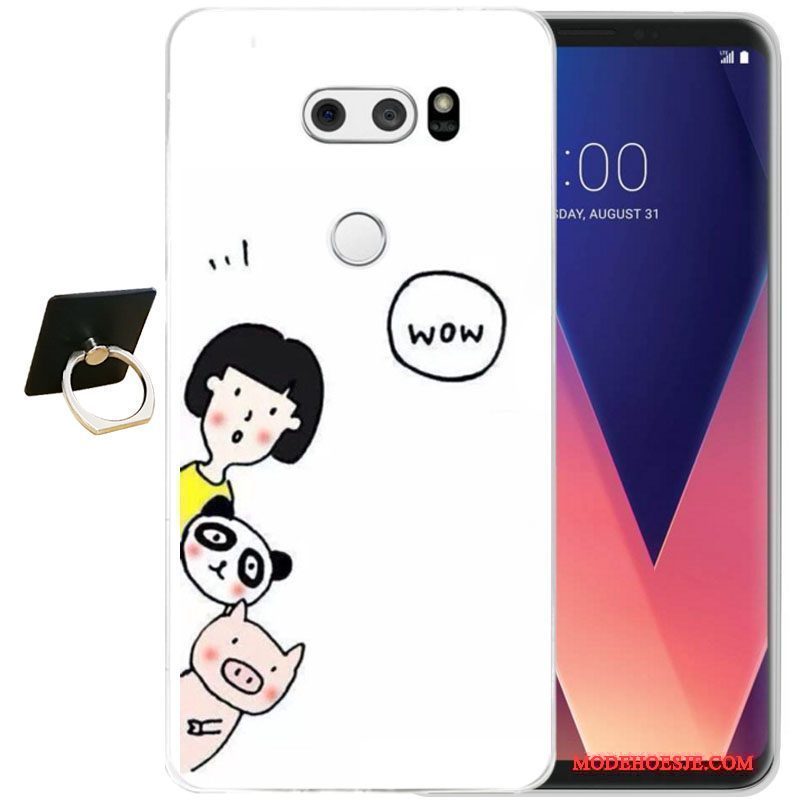 Hoesje Lg V30 Bescherming Zwarttelefoon, Hoes Lg V30 Zakken