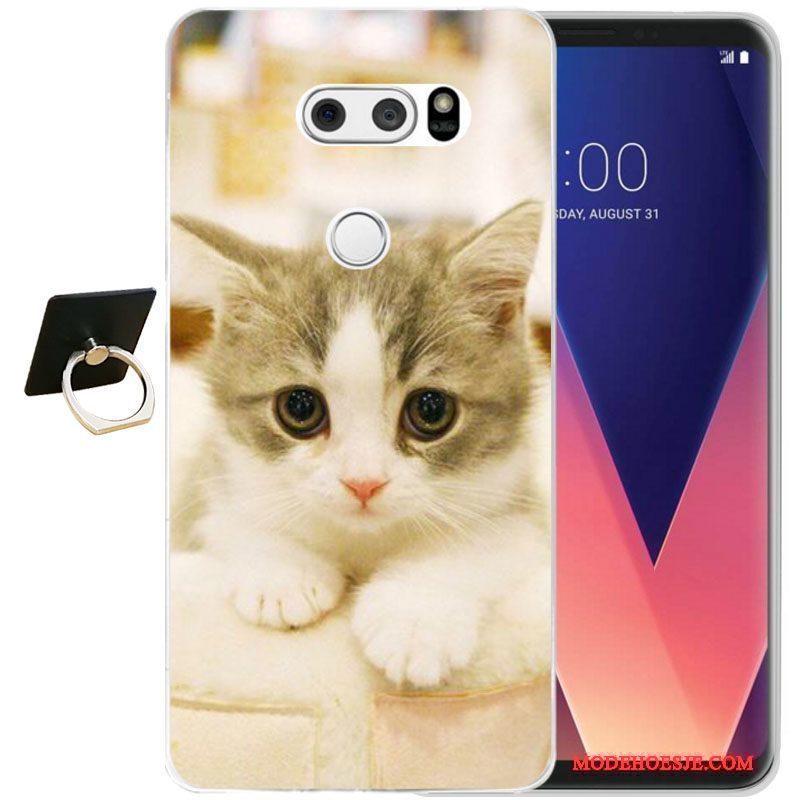 Hoesje Lg V30 Bescherming Zwarttelefoon, Hoes Lg V30 Zakken