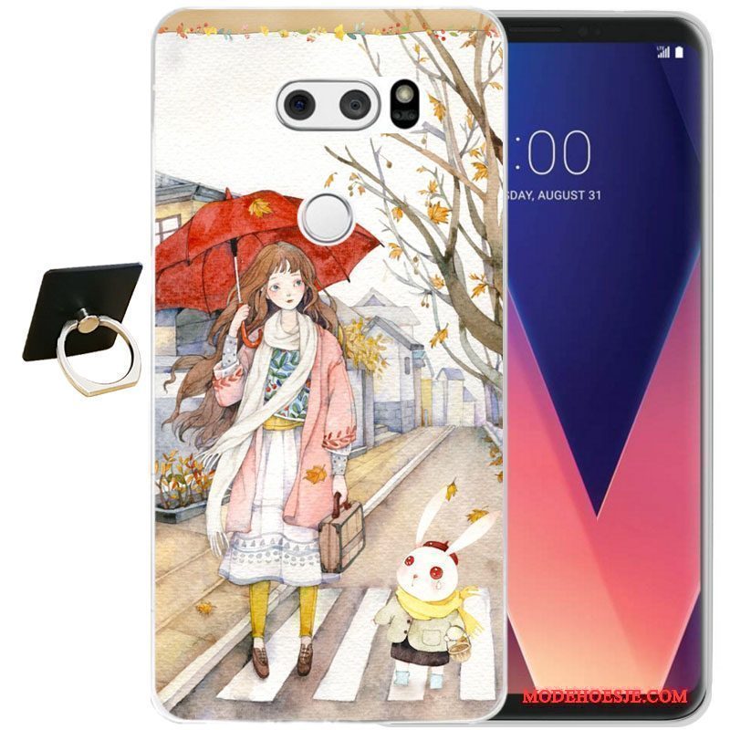 Hoesje Lg V30 Bescherming Zwarttelefoon, Hoes Lg V30 Zakken