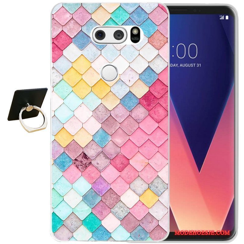 Hoesje Lg V30 Bescherming Zwarttelefoon, Hoes Lg V30 Zakken