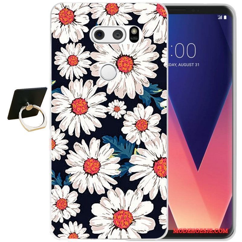 Hoesje Lg V30 Bescherming Zwarttelefoon, Hoes Lg V30 Zakken